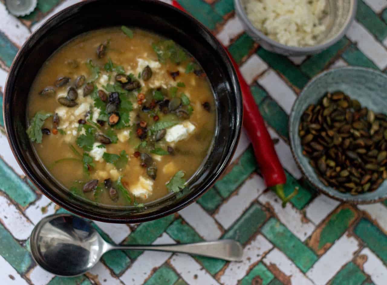 How to Make Delicious Vegan Green Chilli Soup with Hominy