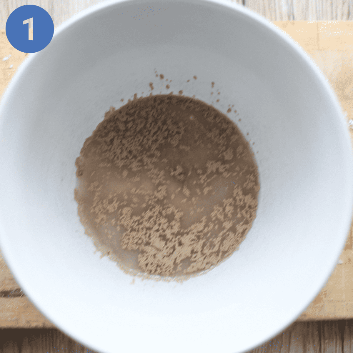 Activating yeast in warm milk.